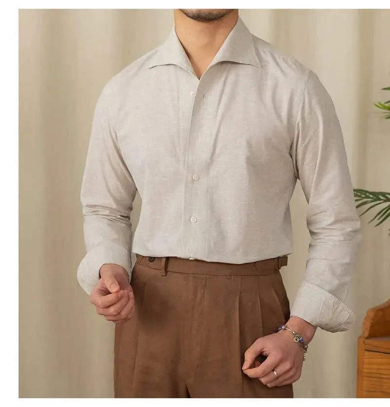 Christopher Mosley Linen/Cotton Blend Italian Style Shirt