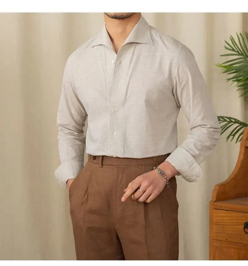 Christopher Mosley Linen/Cotton Blend Italian Style Shirt