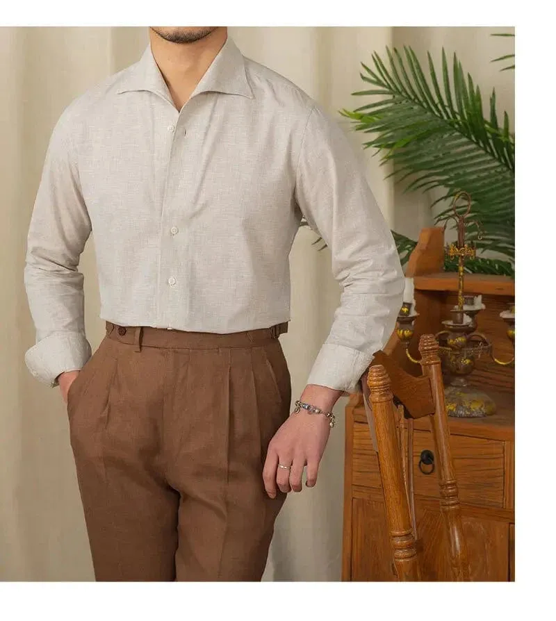Christopher Mosley Linen/Cotton Blend Italian Style Shirt