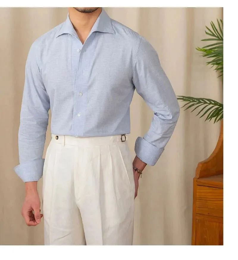 Christopher Mosley Linen/Cotton Blend Italian Style Shirt
