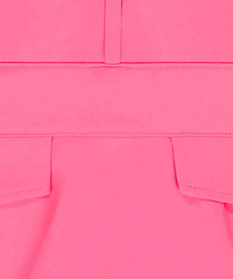 CHUCUCHU Ten Double Flare Skirt - Neon Pink