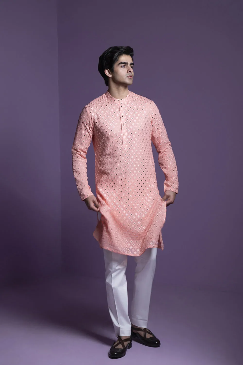 Coral Kurta Set