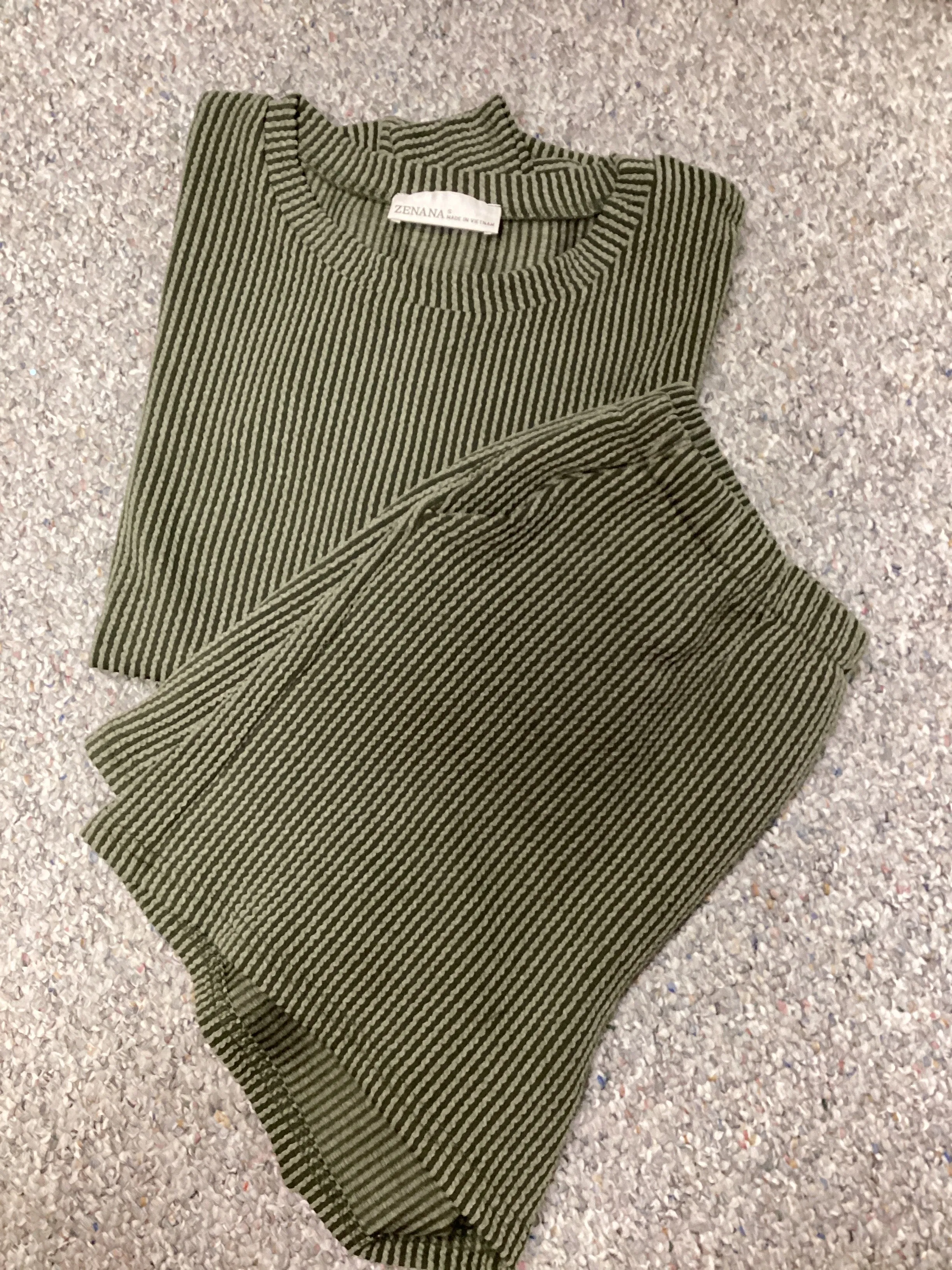 Corded pajamas- olive