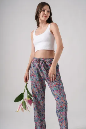 Cotton Pajama Pants Women - Gray Splendor
