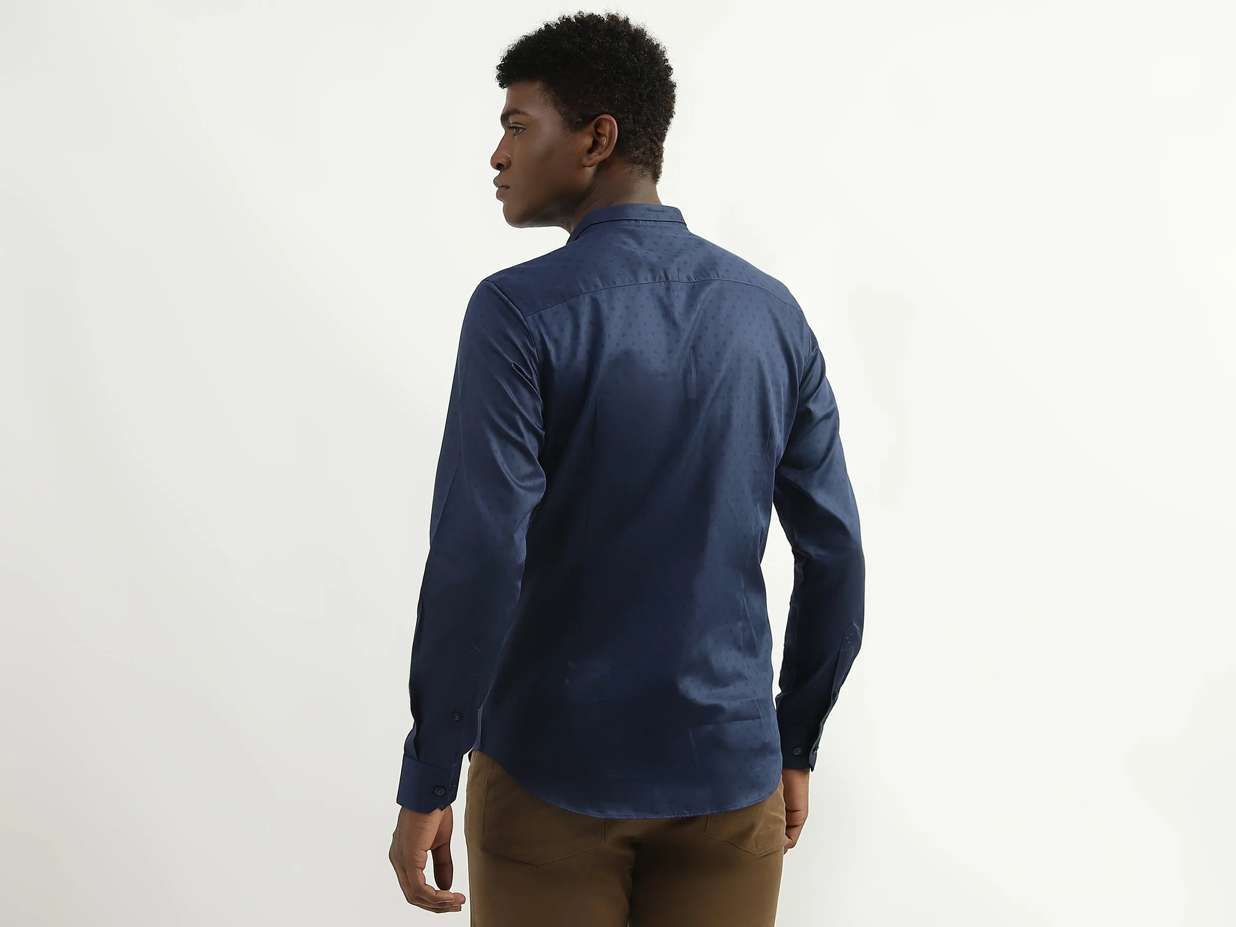 Cotton Printed Slim Collar Mens Shirts