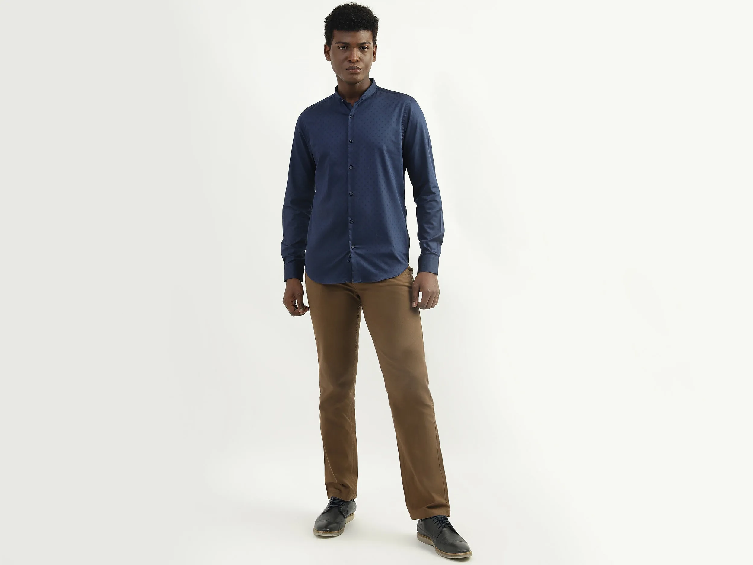 Cotton Printed Slim Collar Mens Shirts