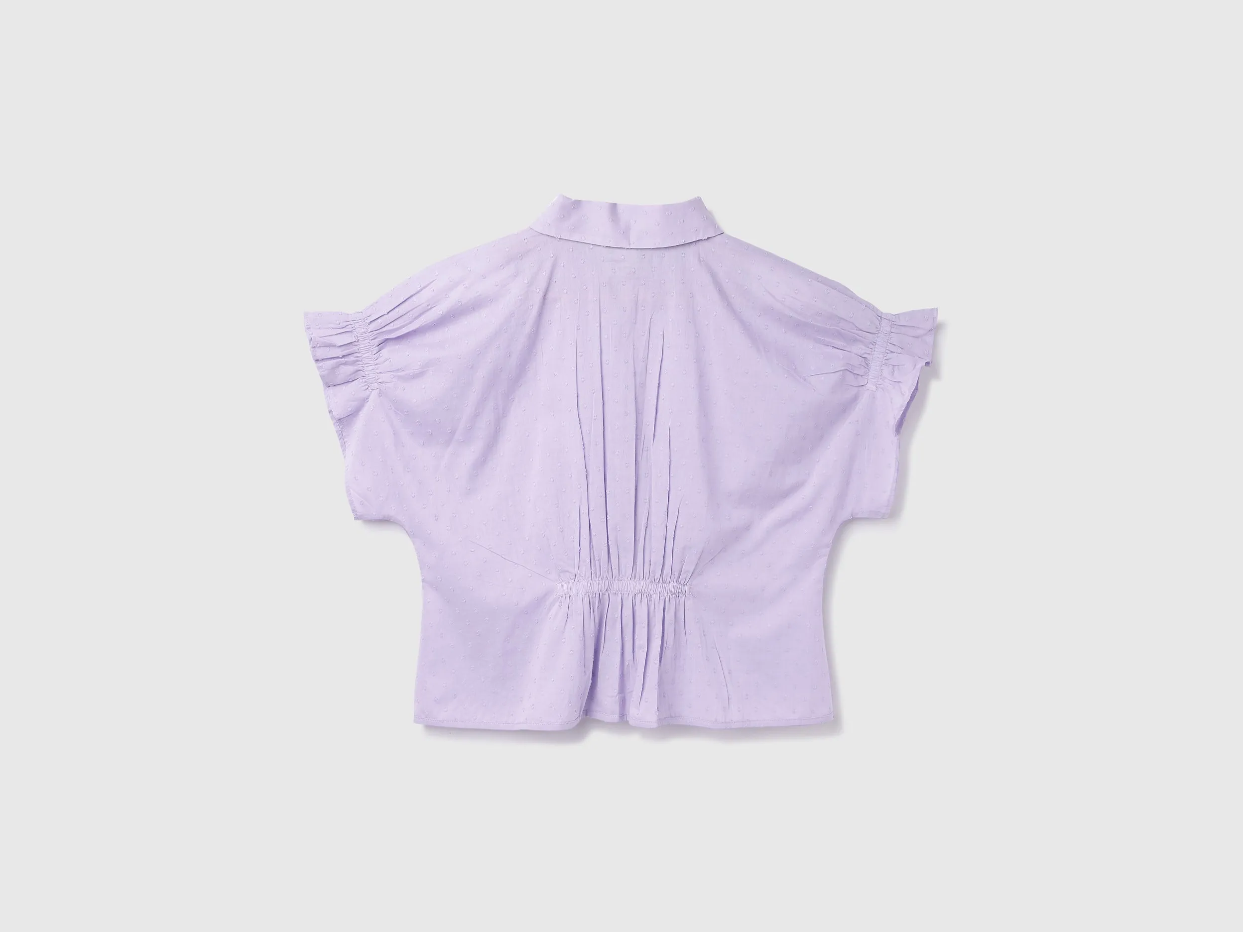 Cotton Solid Spread Collar Women Shirts