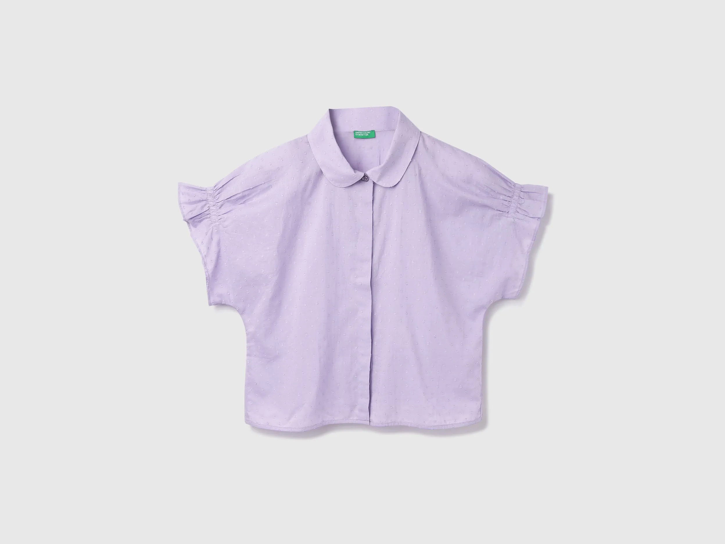 Cotton Solid Spread Collar Women Shirts