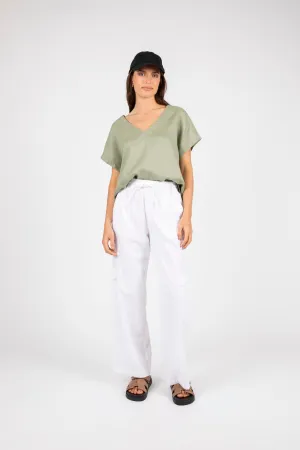 Cove Linen Top - Olive