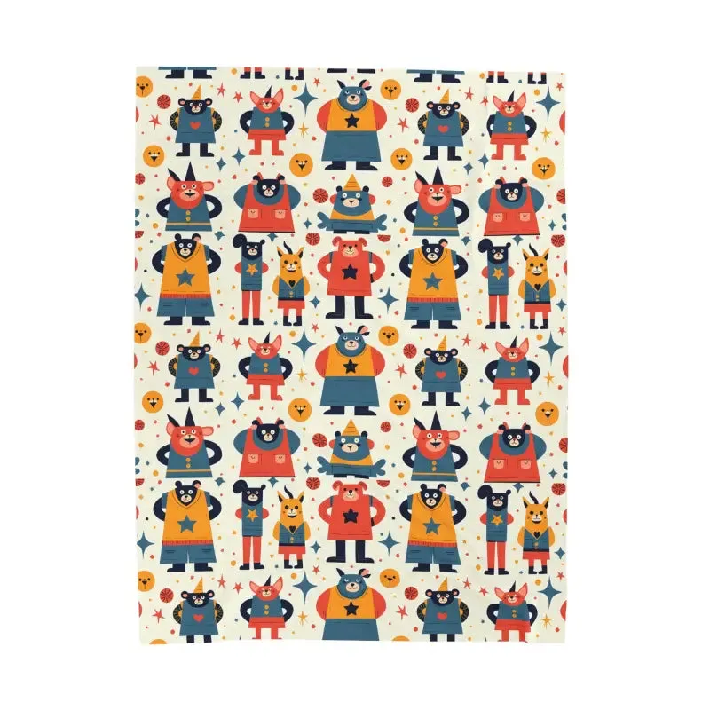 Cozy Super Football Velveteen Blanket for Fandom Nights