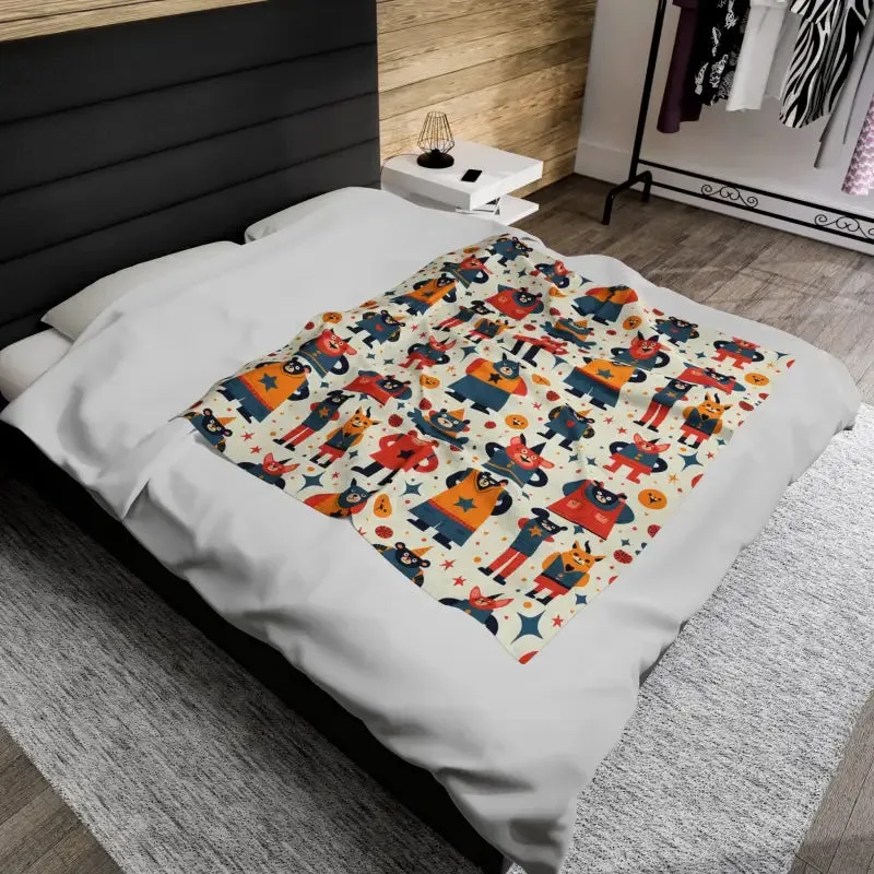 Cozy Super Football Velveteen Blanket for Fandom Nights