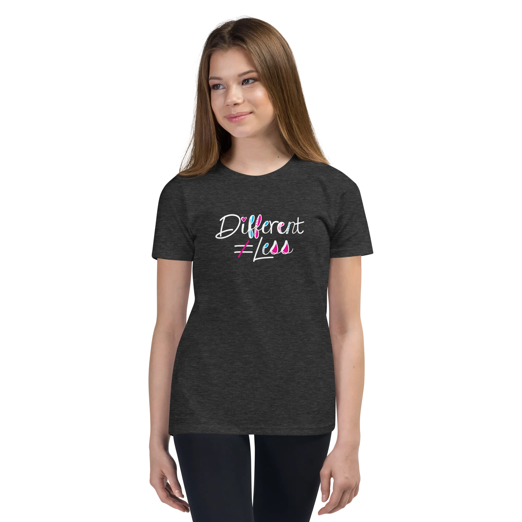 Different Does Not Equal Less (As Seen on Netflix's Raising Dion) Youth Dark Color T-Shirts