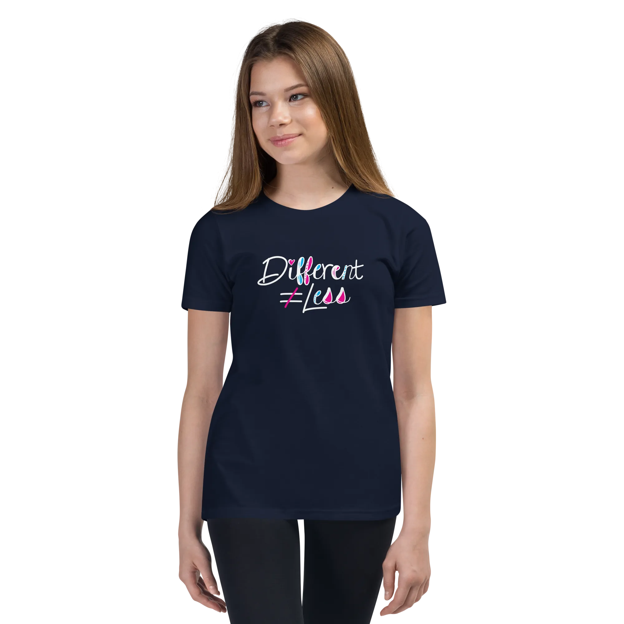 Different Does Not Equal Less (As Seen on Netflix's Raising Dion) Youth Dark Color T-Shirts