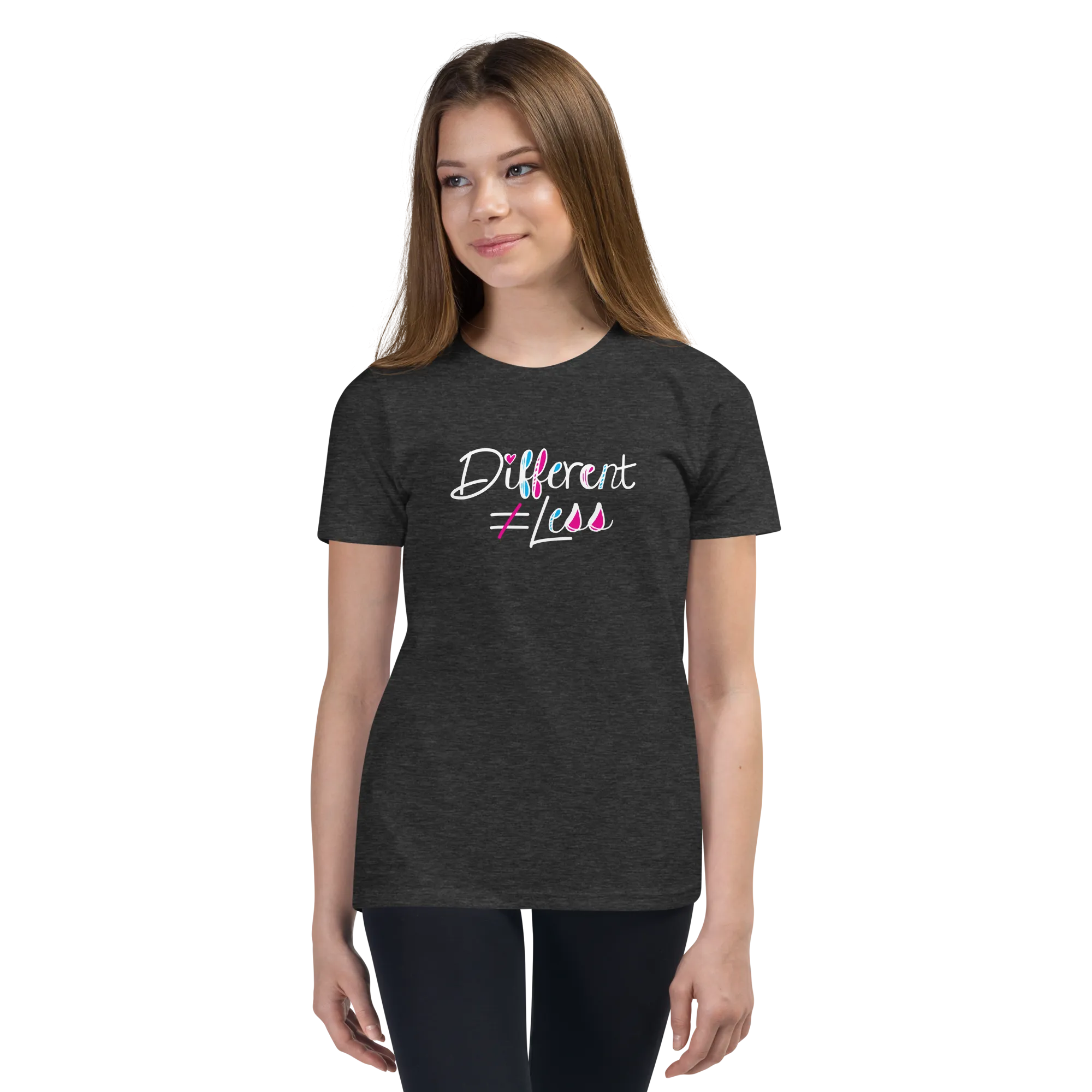 Different Does Not Equal Less (As Seen on Netflix's Raising Dion) Youth Dark Color T-Shirts