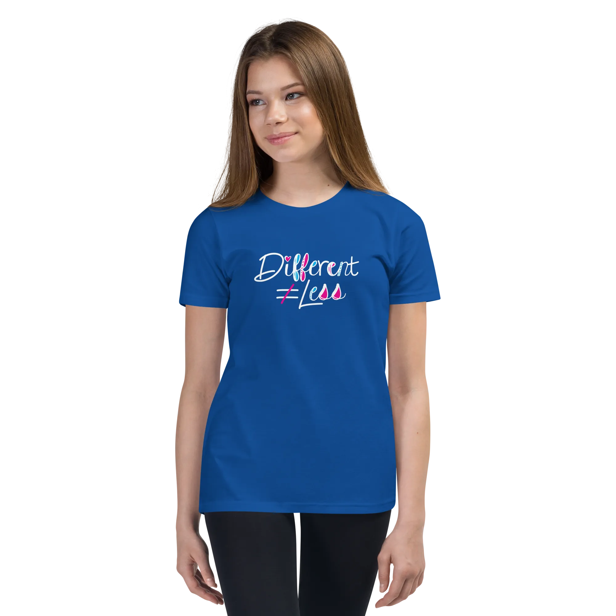Different Does Not Equal Less (As Seen on Netflix's Raising Dion) Youth Dark Color T-Shirts