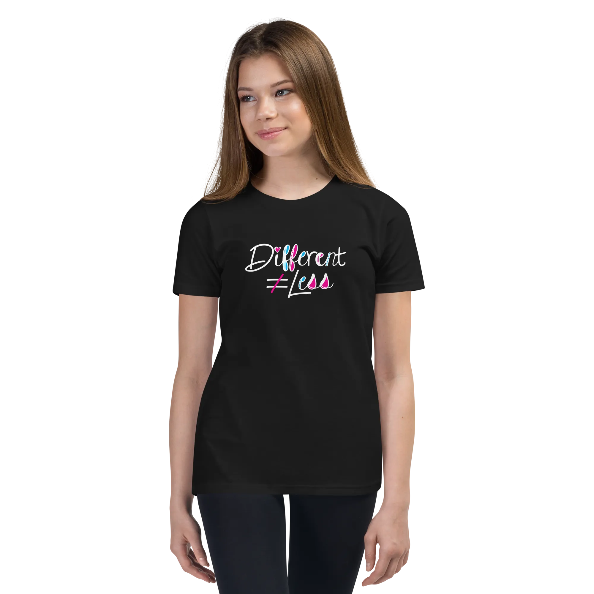 Different Does Not Equal Less (As Seen on Netflix's Raising Dion) Youth Dark Color T-Shirts
