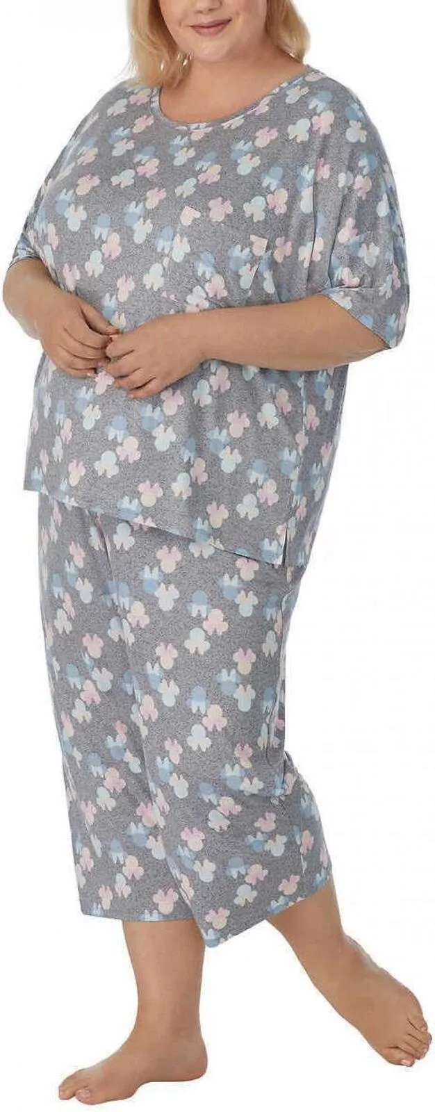 Disney Womens 2 Piece Capri Pajama Set 1683548