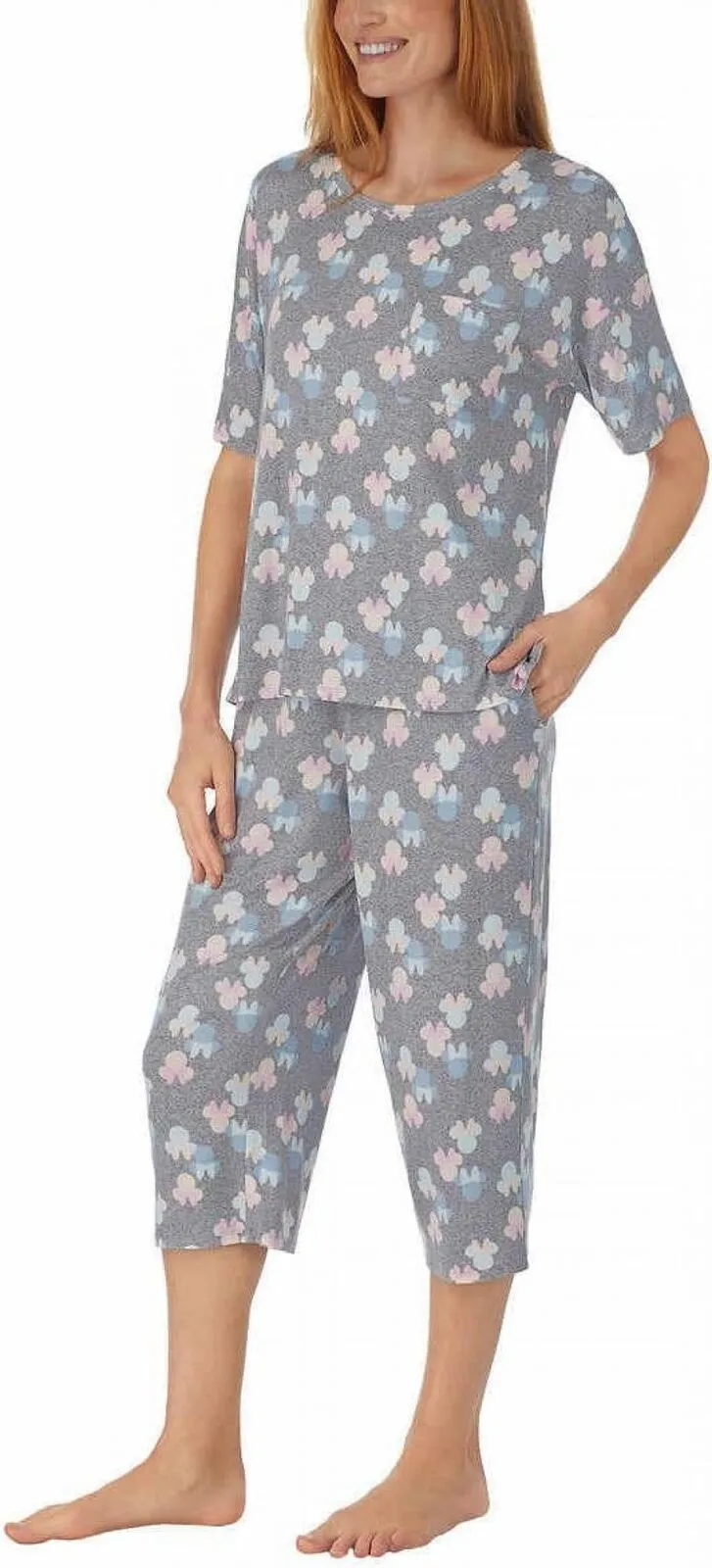 Disney Womens 2 Piece Capri Pajama Set 1683548