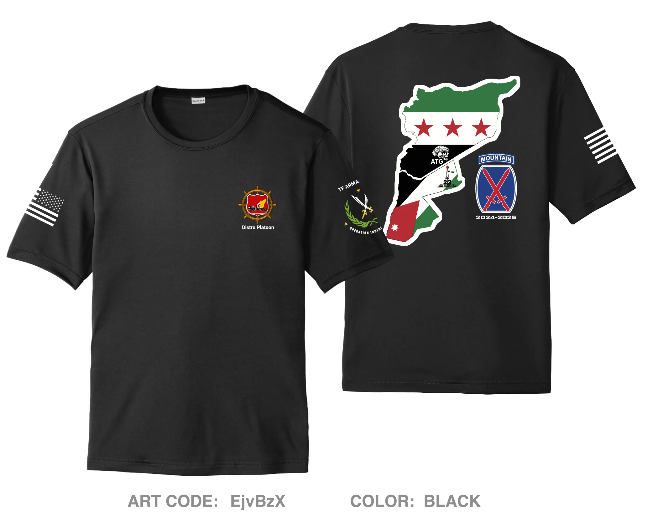 Distro platoon, 1-32 IN BN, 10 MTN DIV Hi-Tech Performance Unisex LS Tee - EjvBzX