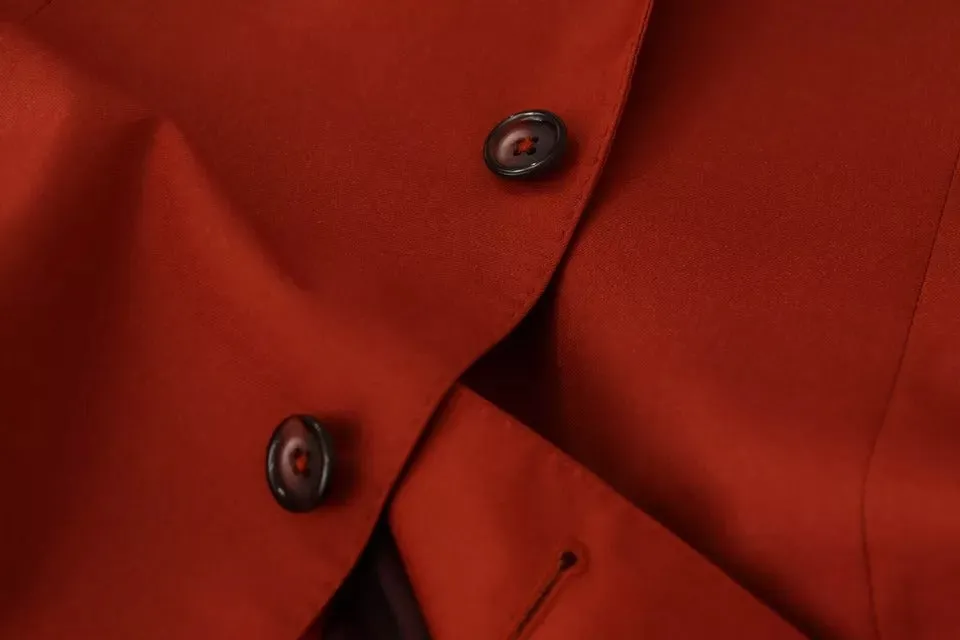 Dolce & Gabbana Orange MARTINI Cashmere Silk Coat Blazer