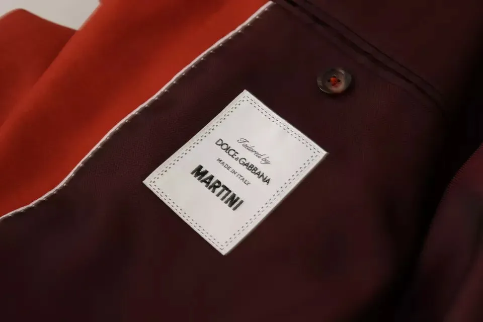 Dolce & Gabbana Orange MARTINI Cashmere Silk Coat Blazer