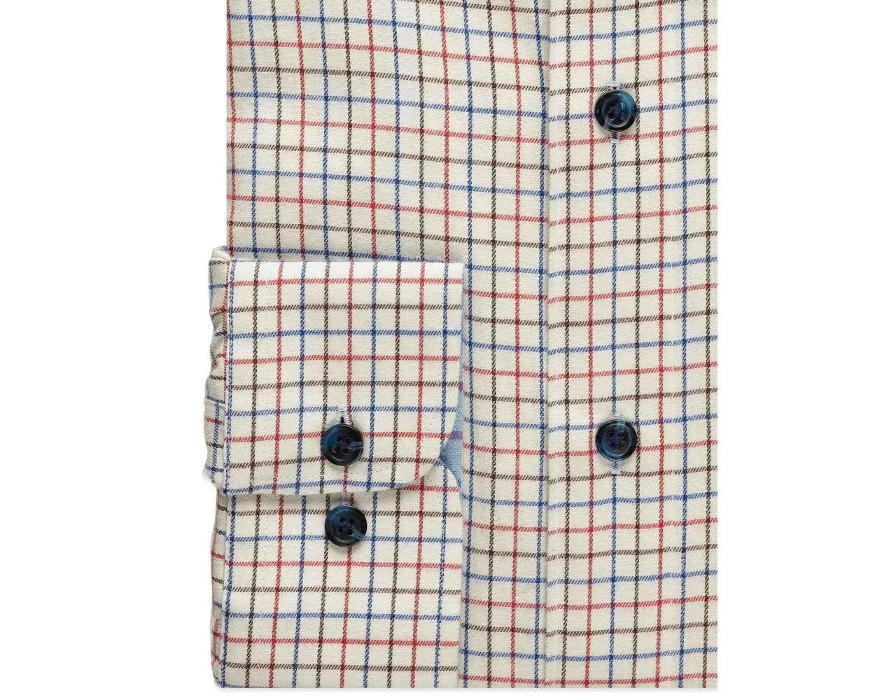 Double Two Men's Classic Fit Long Sleeve Pure Cotton Check Shirt 15 to 23