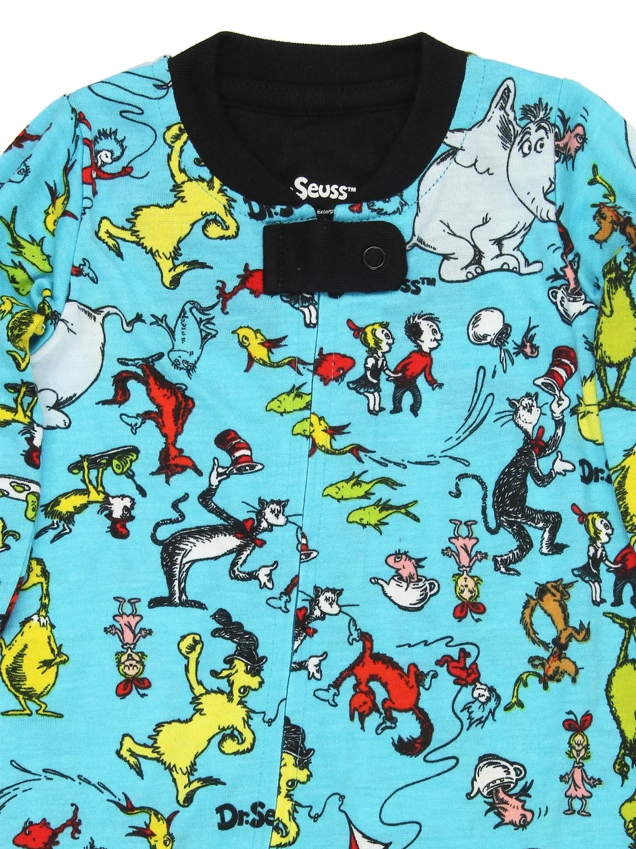 Dr. Seuss Grinch Cat in the Hat Footless Sleeper Pajamas