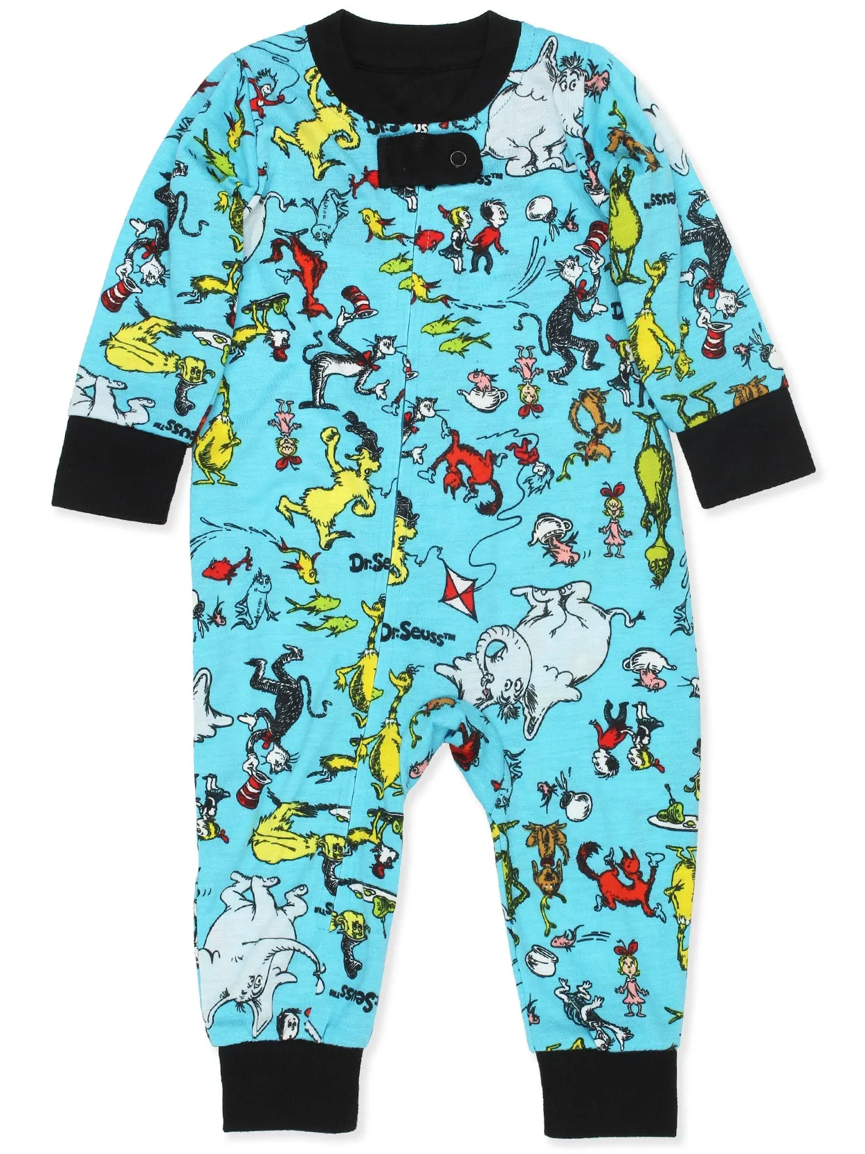 Dr. Seuss Grinch Cat in the Hat Footless Sleeper Pajamas