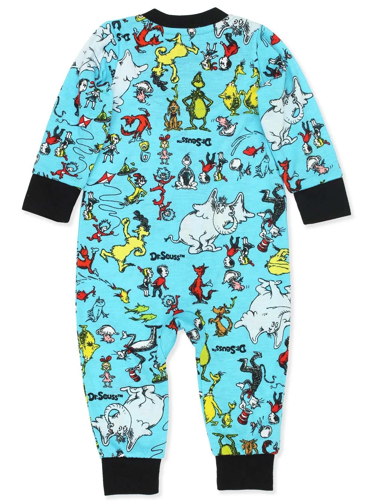 Dr. Seuss Grinch Cat in the Hat Footless Sleeper Pajamas