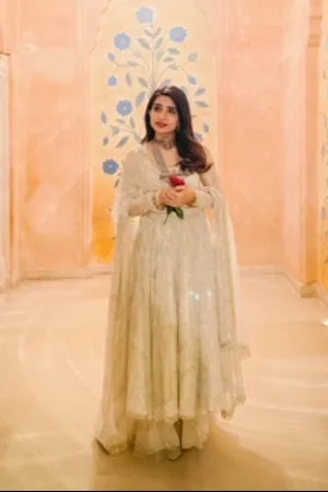 Ecru Sitara Anarkali with Sharara