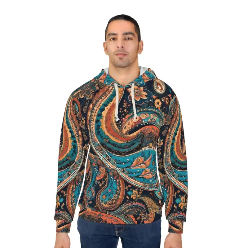 Electric Paisley Aop Unisex Pullover Hoodie