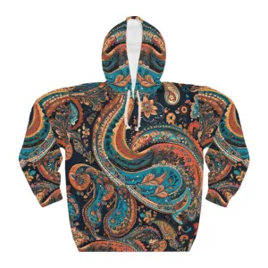 Electric Paisley Aop Unisex Pullover Hoodie