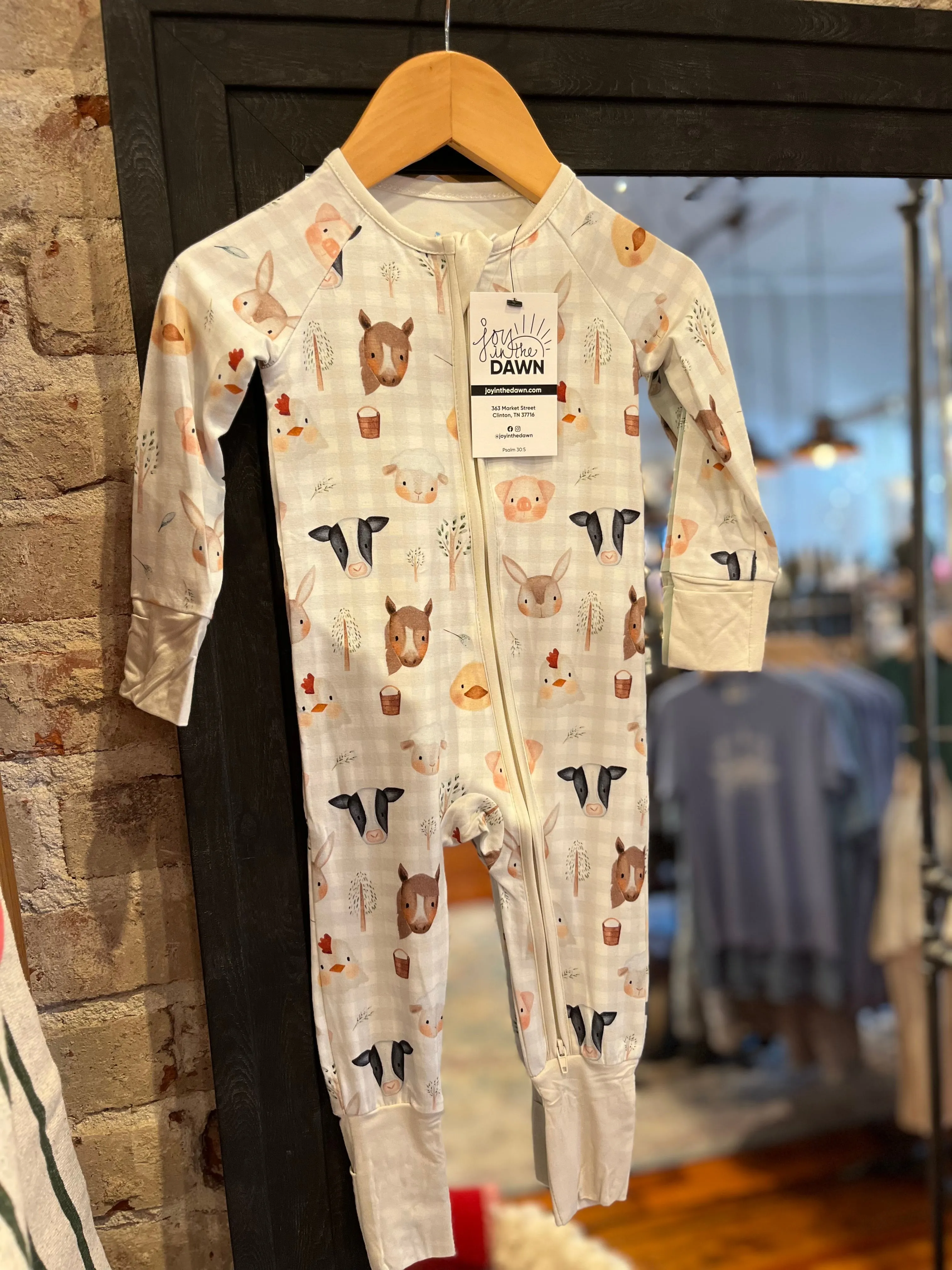 Farm Friends Bamboo Onesie
