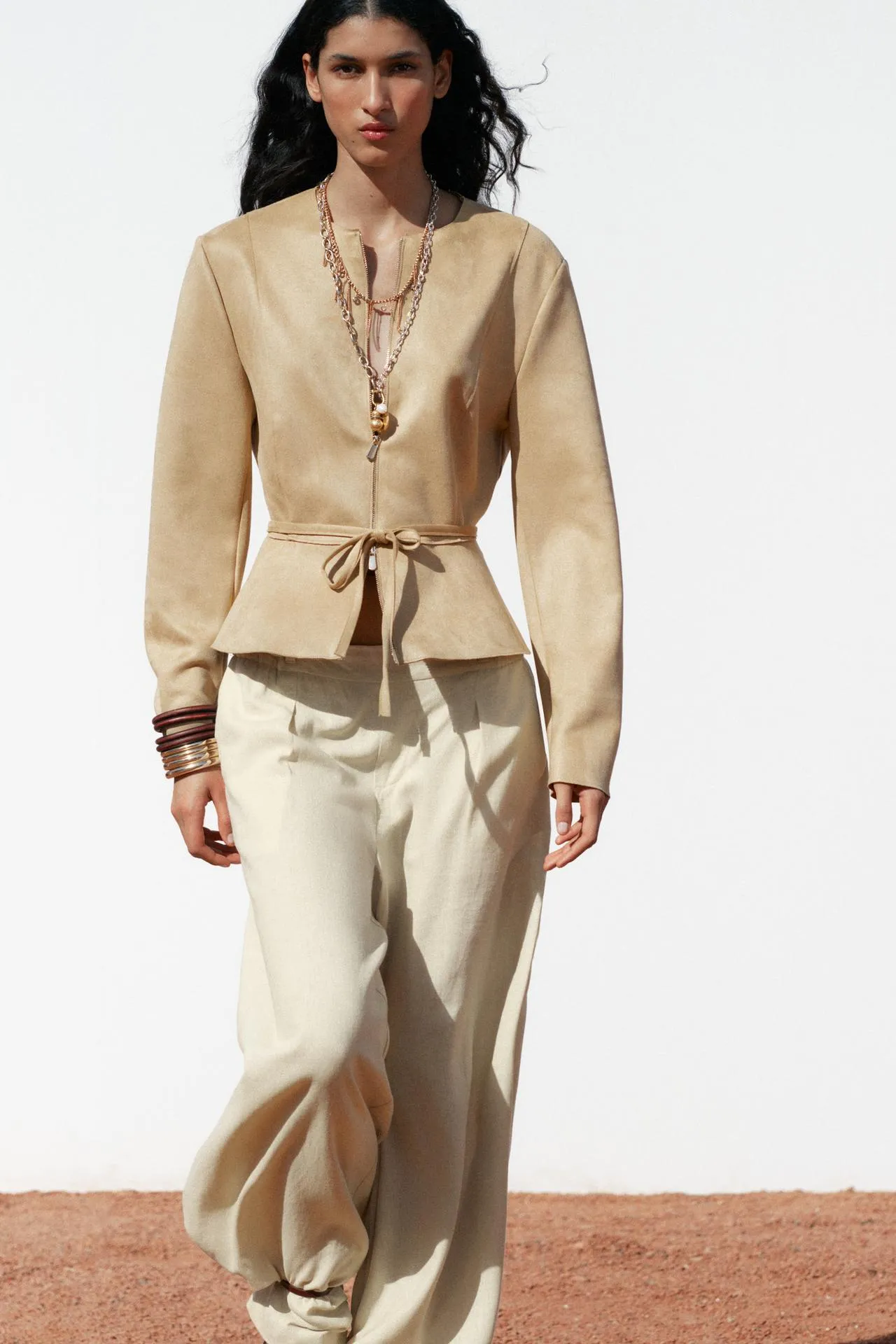 Faux suede jacket