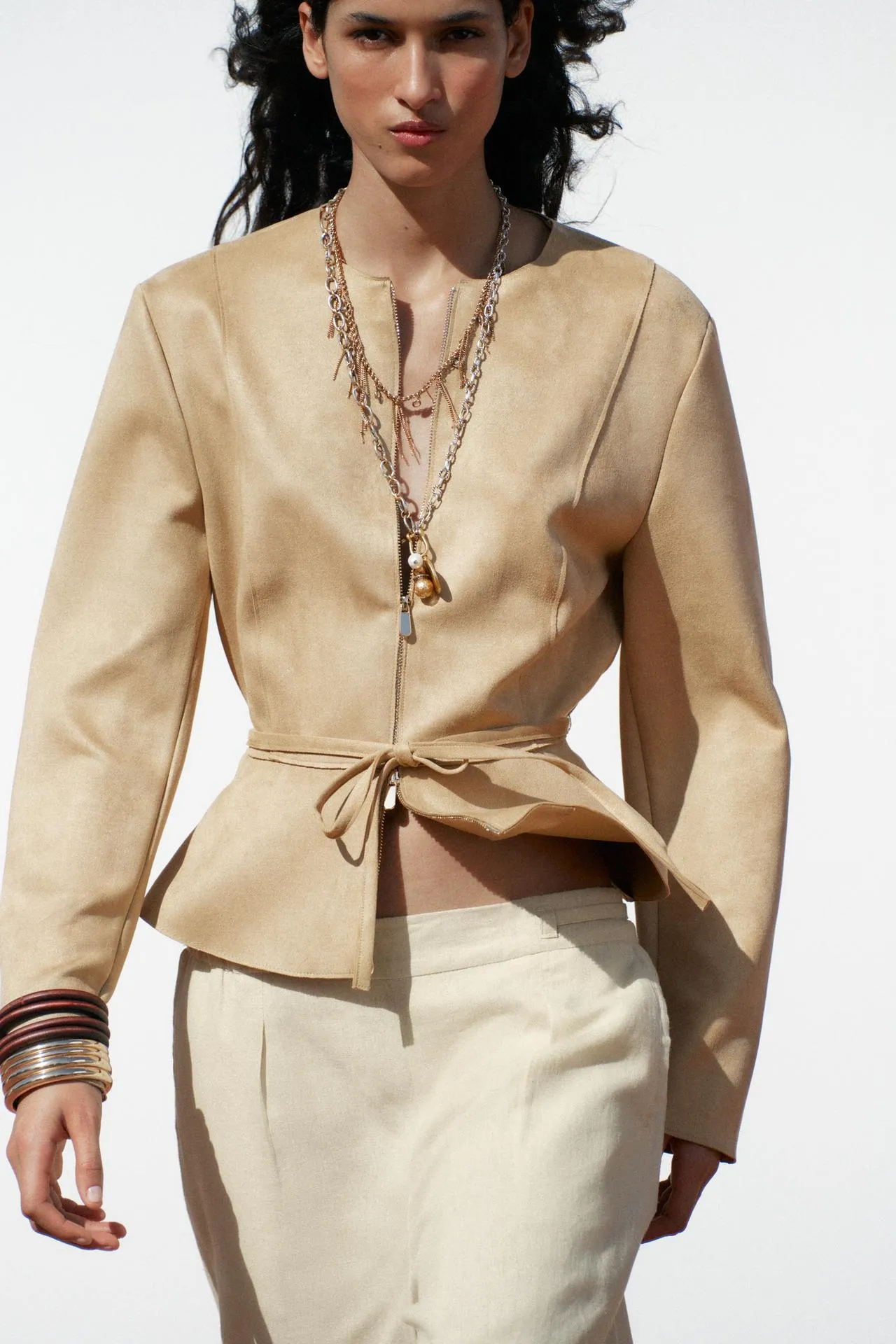 Faux suede jacket