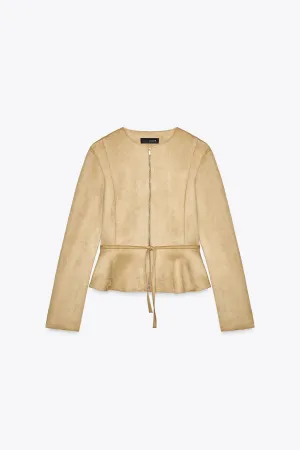 Faux suede jacket