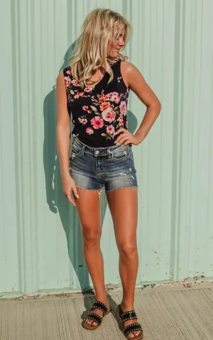 Floral Tank Bodysuit Top - Final Sale