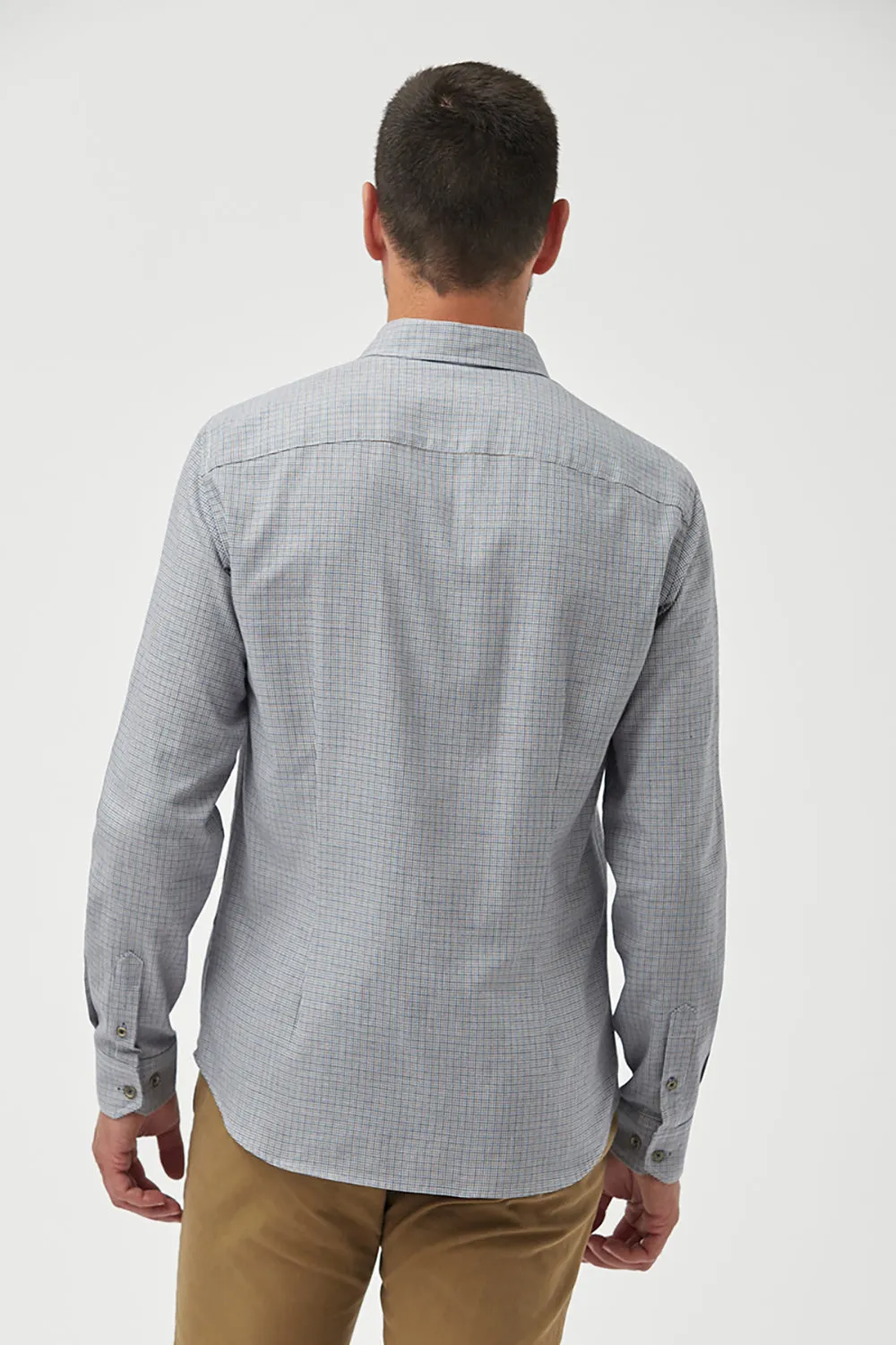 FLORENTINO COTTON L/S BUTTON DOWN HOUNDSTOOTH SHIRT 320805