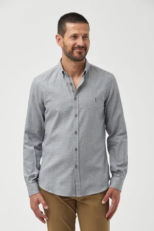 FLORENTINO COTTON L/S BUTTON DOWN HOUNDSTOOTH SHIRT 320805