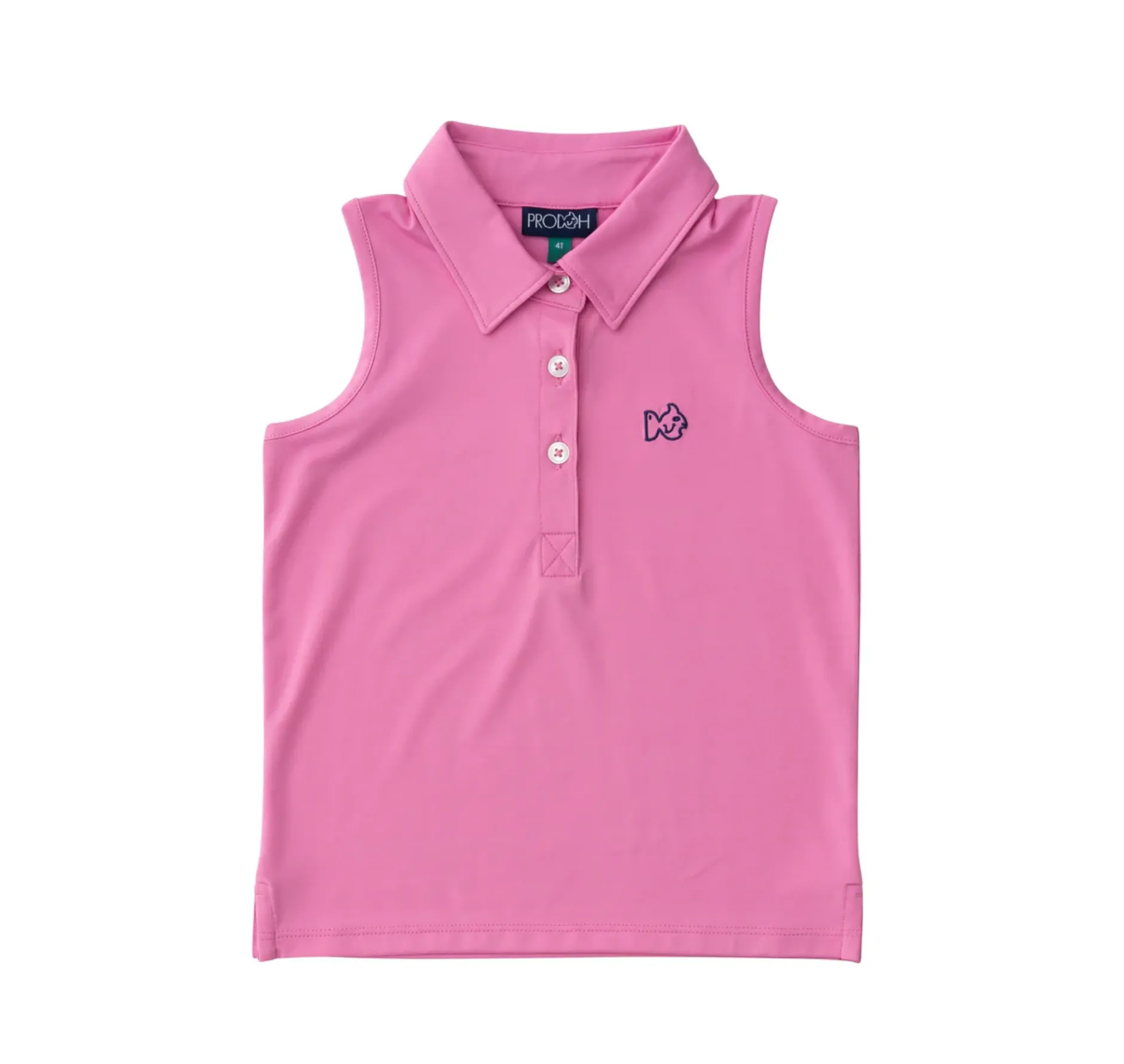 Fuchsia Pink Sleeveless Pro Performance Polo Shirt