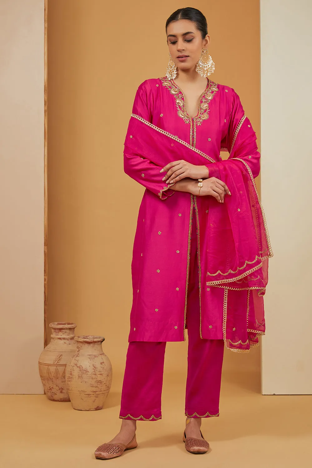 Fuscia Kurta Set