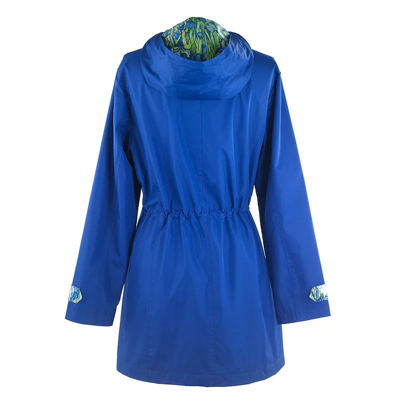 Galleria Premium Designer Raincoat Van Gogh Irises Size S to XL