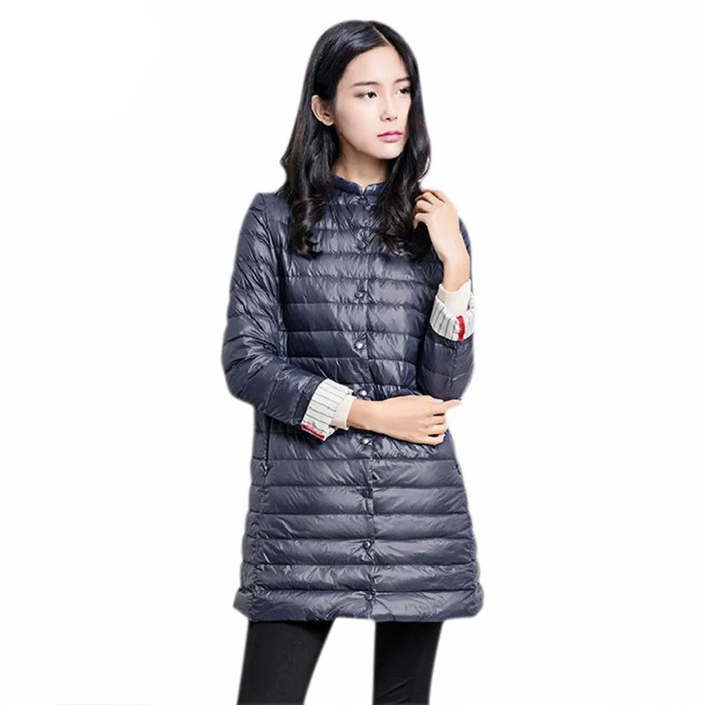 Gamiss Casual Ultralight Down Coat Women Winter Jacket Women's Down Jackets Long Thin Down Coat