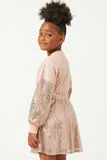 Girls Elastic Waist Sequin Flare Skirt