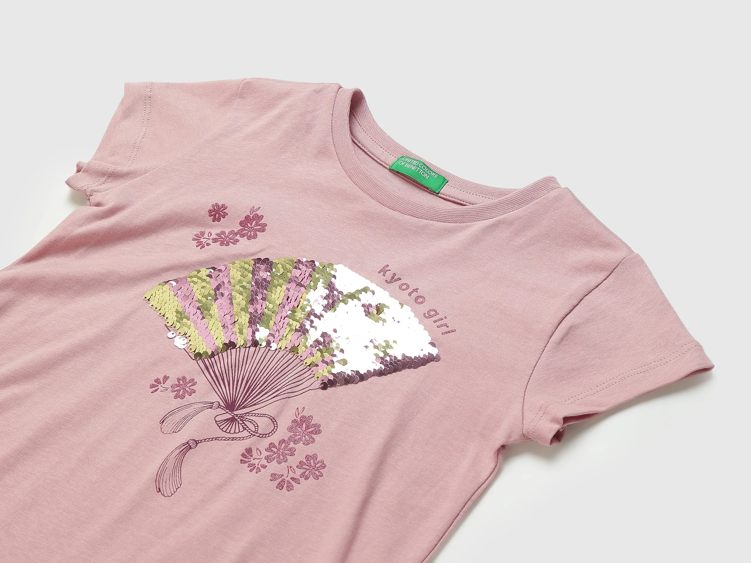 Girls Embellished Round Neck Top