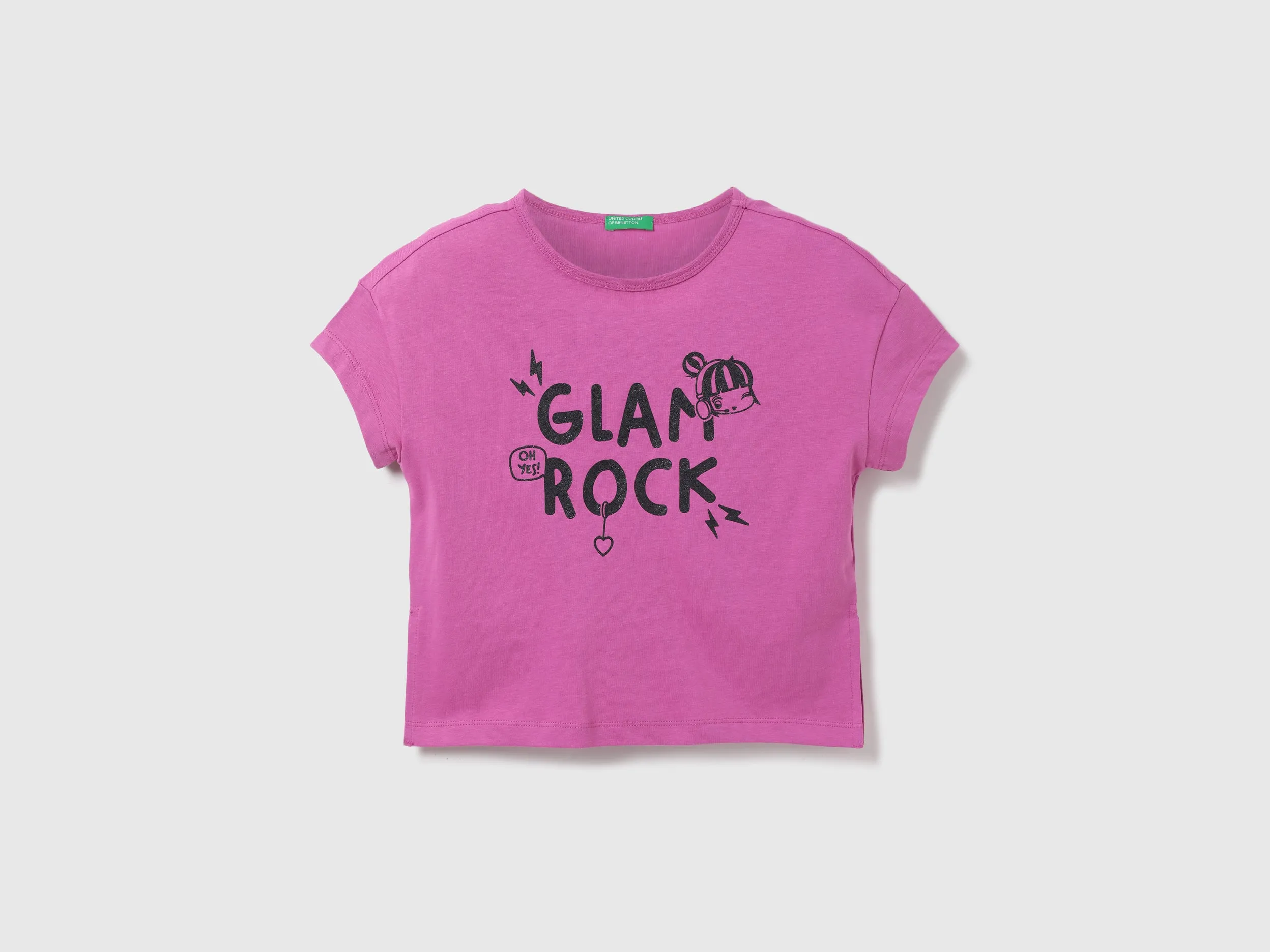 Girls Typography Round Neck T-Shirt