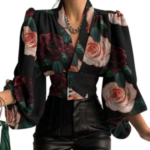 Gloria - Classic Hip Line Blouse for Women