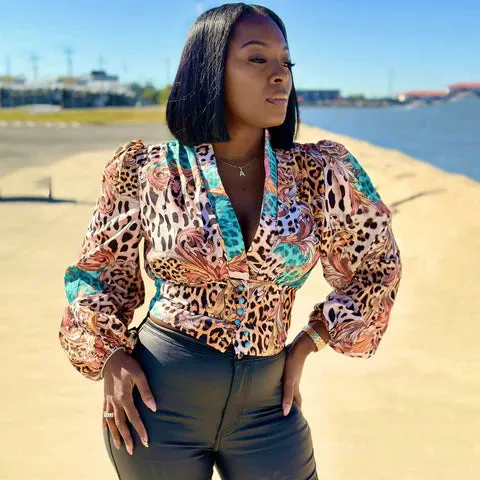 Gloria - Classic Hip Line Blouse for Women