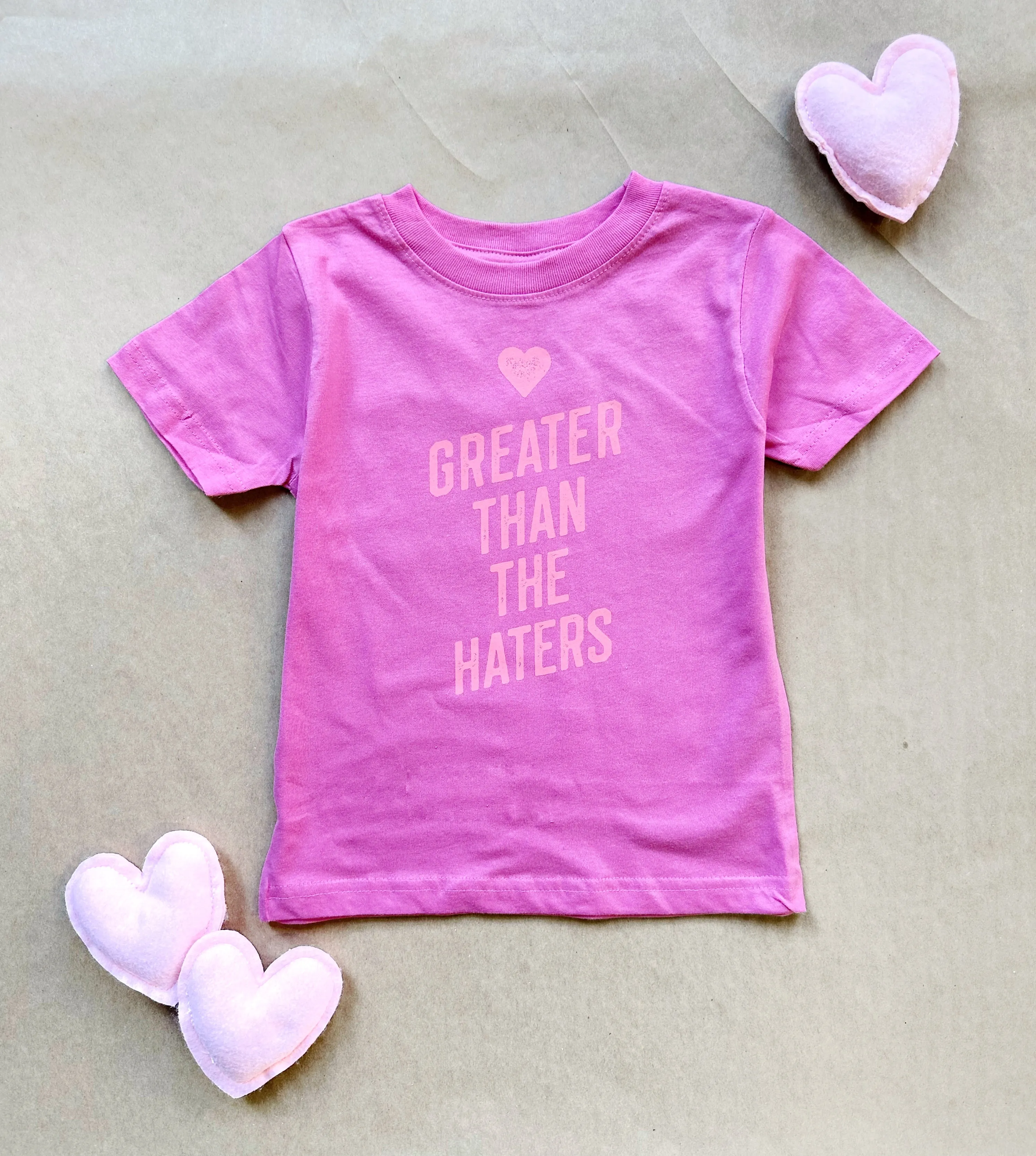 Greater Than The Haters - Pink Tee