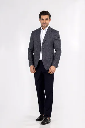 Grey Textured Coat MC20167-GR